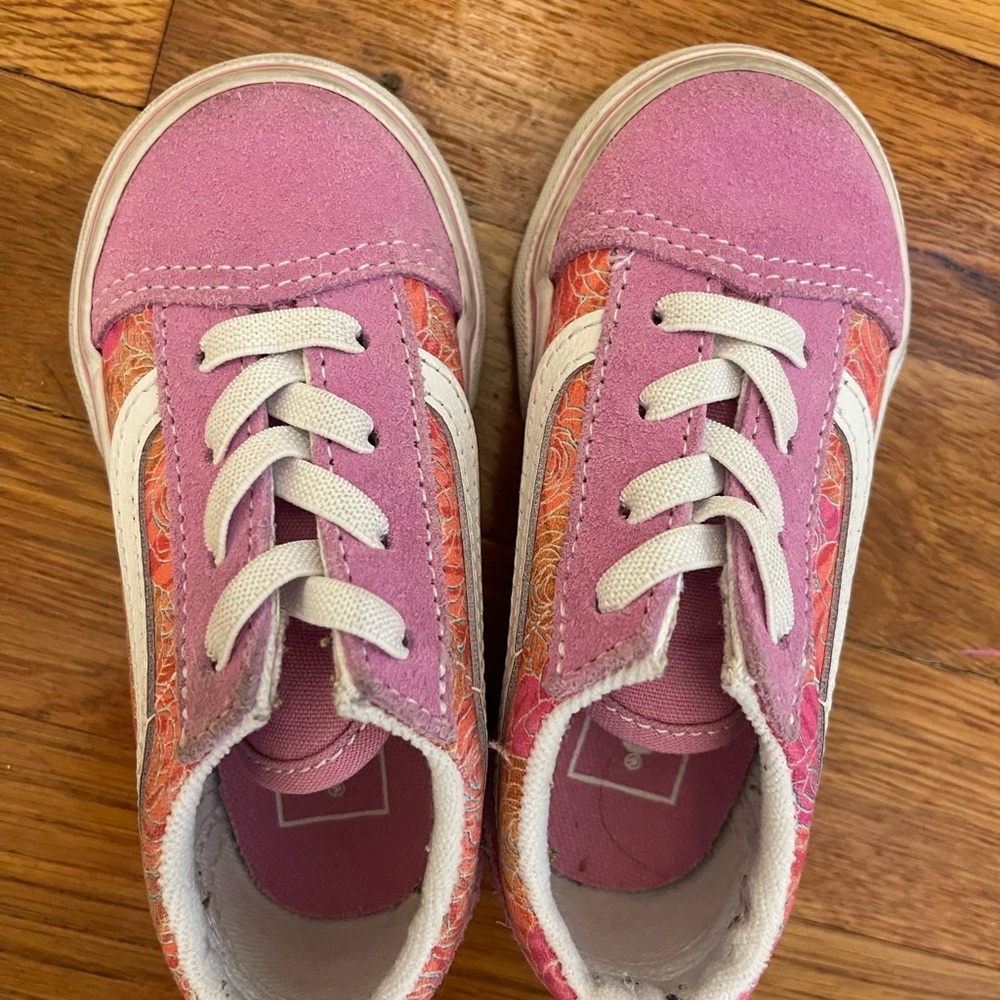 Vans Kids Floral Pink Sneakers
